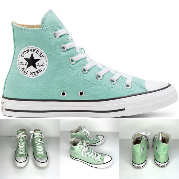 converse high tops mint green